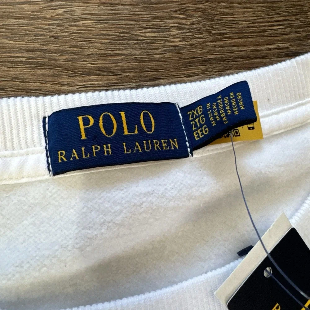 NWT Polo Ralph Lauren Christmas Bear Crewneck Pullover Sweatshirt‎ Sz 2XB